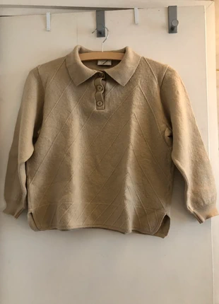 Polo sweat pull manche 3/4 laine 50% wool 50%, merk: Vintage Dressing, staat: Heel goed, maat: S / 36 / 8, € 8,00, € 9,10 inclusief Kopersbescherming