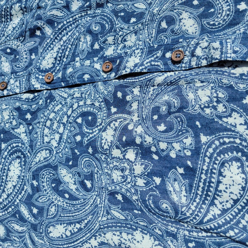 akademiks blue paisley plus size buttondown t shirt 5