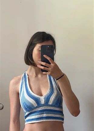 🌊 Haut bleu tricoté – Esprit plage & tendance 🌞, marca: Vintage Dressing, estado: Bueno, tamaño: XS / 34 / 6, 10,00 €, 11,20 € Protección al comprador incluida