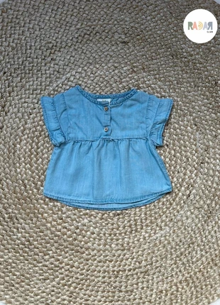 Blouse bleue 3 mois TAO - 3003, marke: Tape à l'œil, zustand: Sehr gut, größe: 3-6 Monate / 62, 2,00 €, 2,80 € beinhaltet Vinted-Käuferschutz Pro