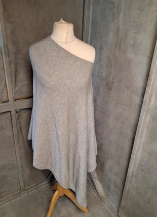 Grey Relaxed Knit Poncho – One Size (UK 12–20) Viscose Wool Blend, brand: no brand, condition: Very good, size: One size, £5.00, £5.95 includes Buyer Protection Pro