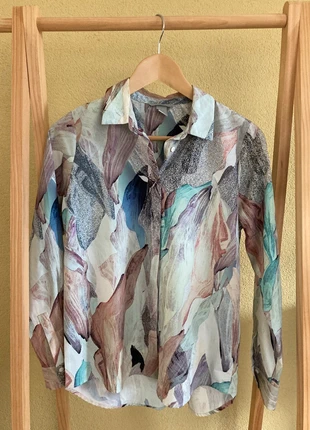 Mooie retro blouse maat 36, merk: H&M, staat: Heel goed, maat: S / 36 / 8, € 3,50, € 4,38 inclusief Kopersbescherming