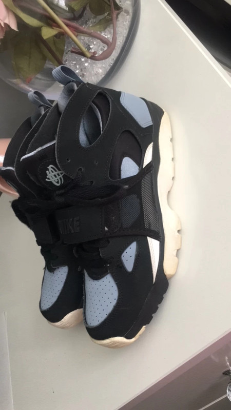 Nike size 5 5 black baby blue high top trainers Vinted