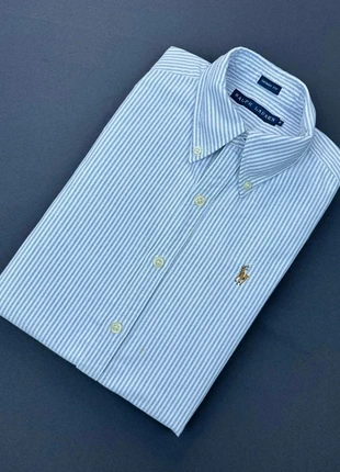 Chemise Ralph Lauren à rayures Bleu/Blanc Oxford - Taille S Femme - Coupe Slim Fit - Bon état, marca: Ralph Lauren, estado: Muy bueno, tamaño: S / 36 / 8, 49,00 €, 52,15 € Protección al comprador Pro incluida