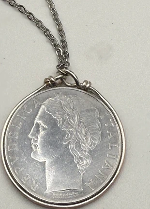 Italian 🇮🇹 1957 coin necklace, brand: italy, condition: Very good, £12.00, £13.30 includes Buyer Protection