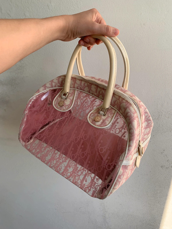 Original Christian Dior Paris transparent monogramm B0 B 0074 vintage 2000er Tasche
