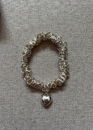 Silver Bracelet Heart shape charm, condition: Very good, £2.00, £2.80 includes Buyer Protection