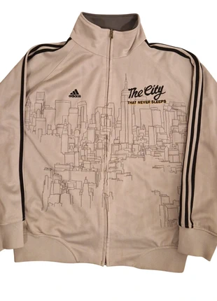 Vintage grey sweater jacket Adidas Vintage The City that never sleeps New York reversible rare 🏀, marque: adidas, état: Très bon état, taille: M, 45,00 €, 47,95 € Protection acheteurs incluse