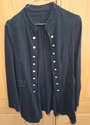 Giacca lunga in cotone con bottone dorati, brand: Giacca, condition: New without tags, size: M / 38 / 10, €10.00, €11.20 includes Buyer Protection