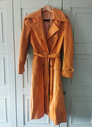 Vintage Real leather dark mustard yellow coat, brand: Vintage Dressing, condition: Very good, size: M / 38 / 10, €50.00, €53.20 includes Buyer Protection