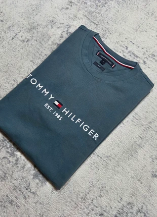 🔵 T-shirt Tommy Hilfiger Bleu Gris S Slim Fit Logo Vintage Old Money Preppy, merk: Tommy Hilfiger, staat: Heel goed, maat: S, € 34,95, € 37,40 inclusief Kopersbescherming Pro
