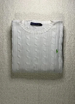 Pull col rond torsadé polo Ralph Lauren / Taille L / blanc logo vert, marque: Ralph Lauren, état: Très bon état, taille: L / 40 / 12, 49,00 €, 52,15 € Protection acheteurs incluse