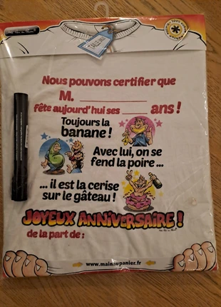 Tee-shirt anniversaire + marqueur noir, brand: Gildan, condition: New with tags, size: XL, €2.00, €2.80 includes Buyer Protection