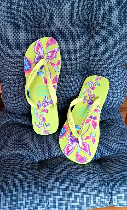 Tongs Havaianas Vert Anis décor papillons ? Paisley 41 | Vinted