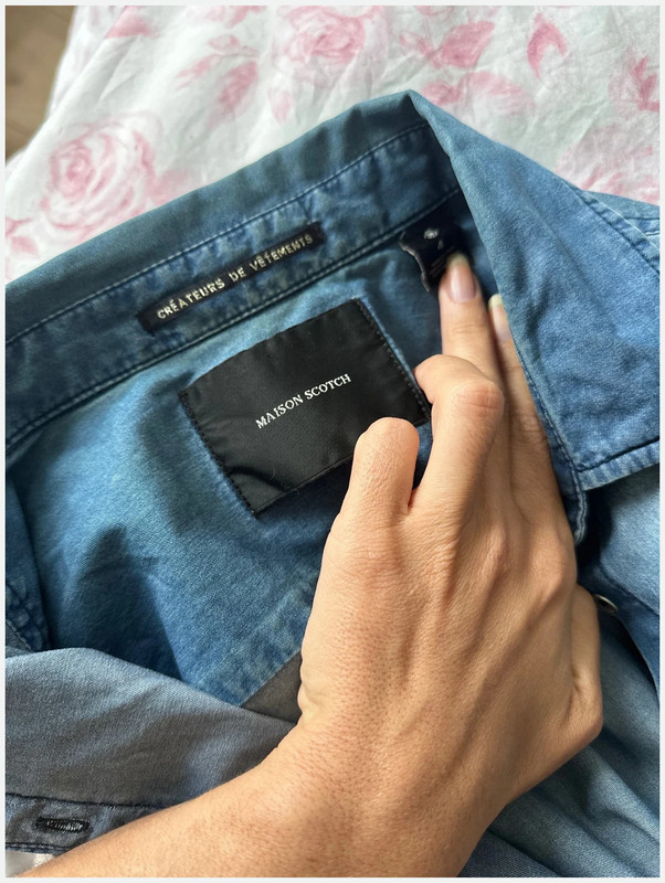Chemise longue bleue Maison Scotch - t36 - très bon état - photo numéro 4