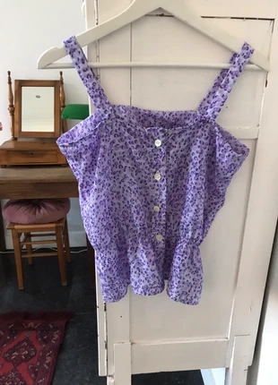 Vintage lila leo top 🍓, merk: Vintage, staat: Heel goed, maat: S / 36 / 8, € 5,00, € 5,95 inclusief Kopersbescherming