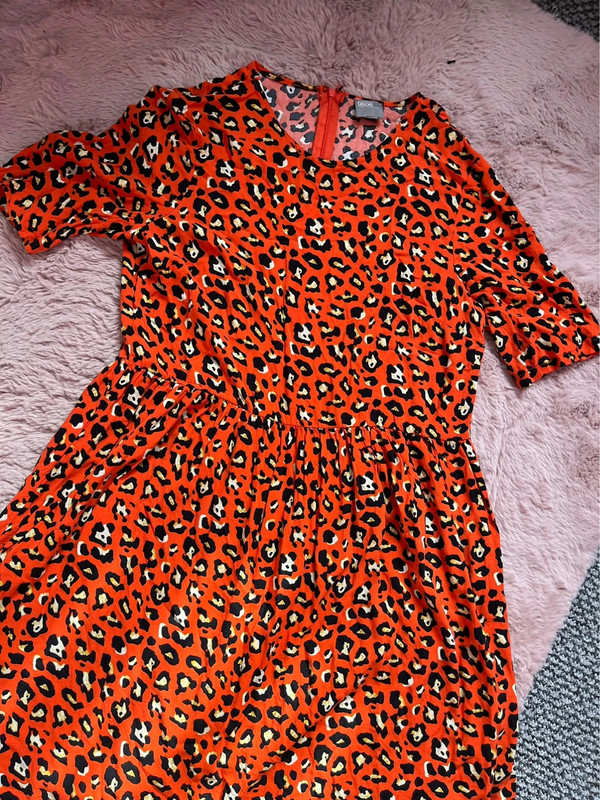 ASOS orange leopard print short sleeve dress 10 Vinted