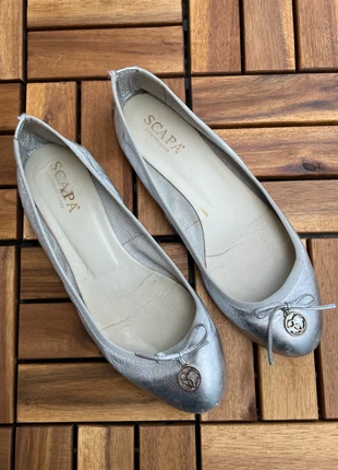 Zilverkleurige leren ballerina’s van Scapa – Maat 39, marca: Scapa, estado: Bueno, tamaño: 39, 15,00 €, 16,45 € Protección al comprador incluida