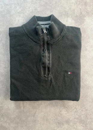 Half zip 1/4 zip col camionneur Tommy Hilfiger | noir logo brodé | Taille L, marque: Tommy Hilfiger, état: Très bon état, taille: L, 35,00 €, 37,45 € Protection acheteurs (Pro) incluse