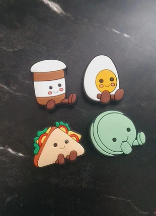 Croc Charms x 4 Drinks And Food Cute Kawaii #Egg #Coffee #Sandwich #Cucumber, brand: Kawaii, condition: Very good, size: One size, £3.50, £4.08 includes Buyer Protection