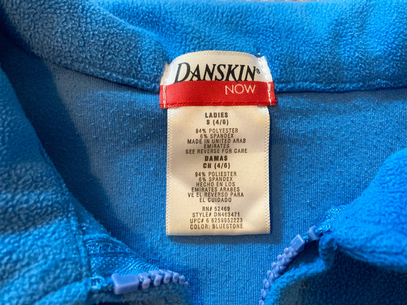 Danskin fleece vest light blue S 4/6 3