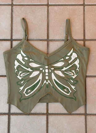 Y2k butterfly top, marca: y2k, estado: Muy bueno, tamaño: XS / 34 / 6, 7,90 €, 9,00 € Protección al comprador incluida