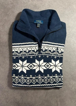 Pull camionneur 1/4 zip Ralph Lauren bleu XL (M) col montant logo brodé sweater vintage homme casual, marke: Ralph Lauren, zustand: Sehr gut, größe: M, 45,50 €, 48,48 € inklusive Vinted-Käuferschutz