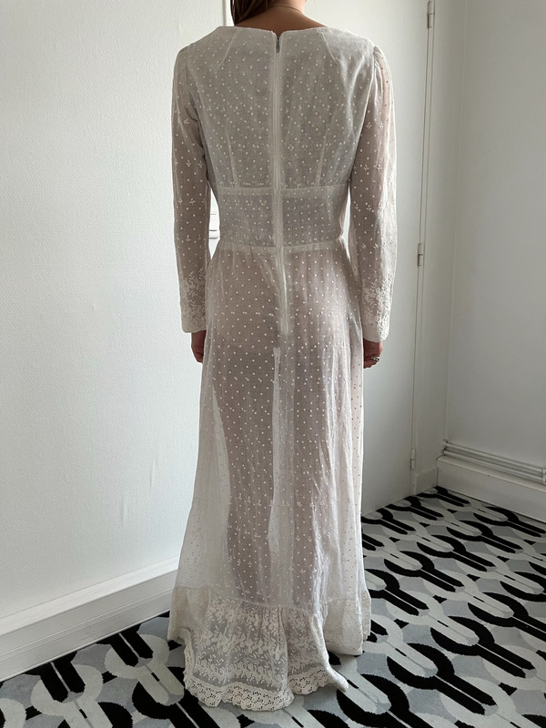 Robe longue blanche a poids
