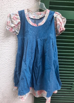 Robe jean fleuris fille, marque: sans marque, état: Très bon état, taille: 6 ans / 116 cm, 3,00 €, 3,85 € Protection acheteurs incluse