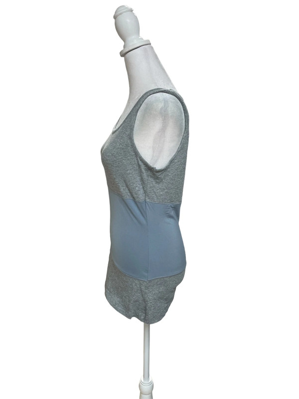 Gabby Reece Collection for Danskin Now Gray & Blue Sleeveless Tank Top Size L 3