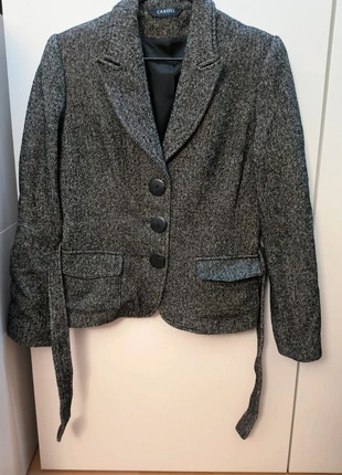 Veste tailleur grise blazer laine motif chevrons Caroll, marque: Caroll, état: Très bon état, taille: M / 38 / 10, 5,00 €, 5,95 € Protection acheteurs incluse