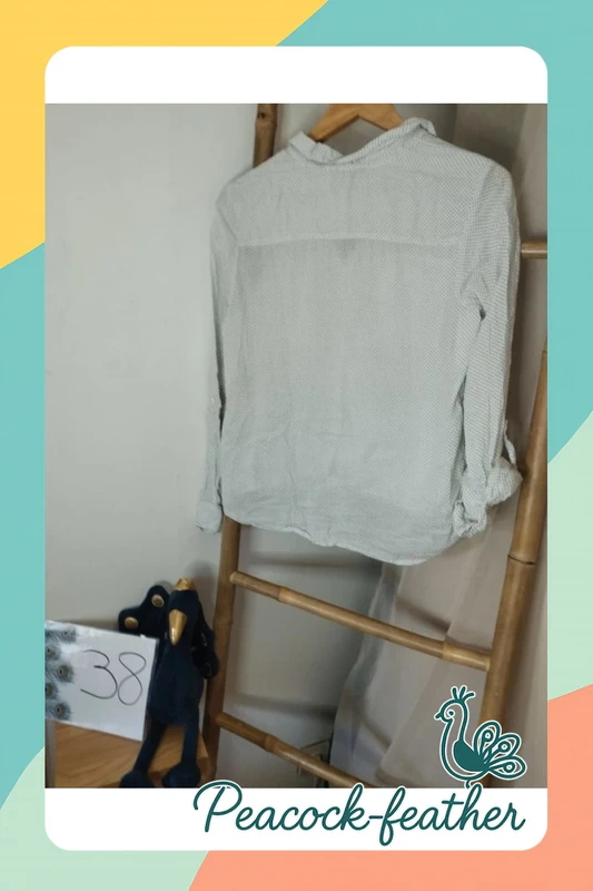 Chemise Jennyfer blanche à pois 38 - photo numéro 2