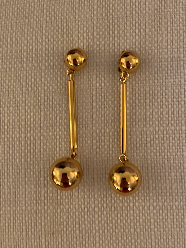JCrew Gold Ball Drop Earrings 4