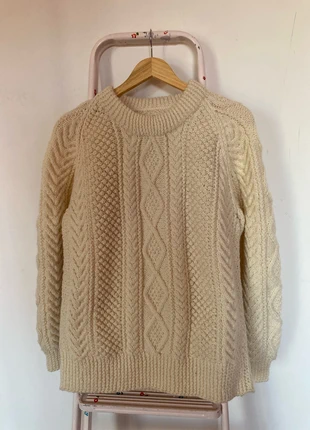 Authentic Irish Fishermen's Wool Pullover, merk: Aran Crafts, staat: Nieuw zonder prijskaartje, maat: Universele maat, € 75,00, € 79,45 inclusief Kopersbescherming
