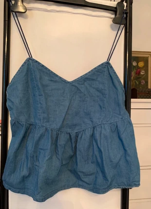 Denim Zara Crop top, marque: Zara, état: Très bon état, taille: M / 38 / 10, 5,00 €, 5,95 € Protection acheteurs incluse