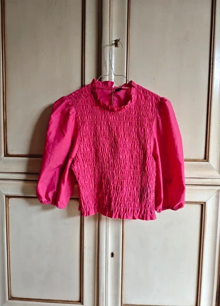 Haut manches bouffantes smoked smoké turtle neck, brand: H&M, condition: Very good, size: L / 40 / 12, €5.00, €5.95 includes Buyer Protection