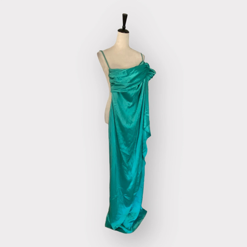 St John Evening Prom Gown Dress Turquoise 3