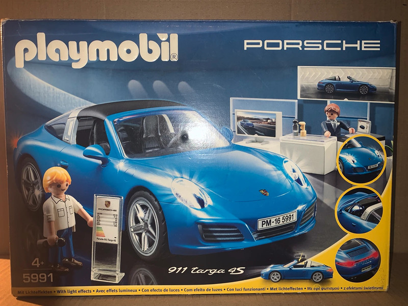 PLAYMOBIL 5991 - Sports & Action - Voiture Porsche 911 Targa 4S avec effets  lumineux