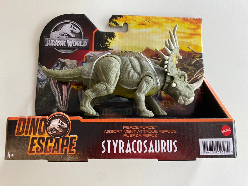 Jurassic World Dinosaurio Styracosaurus dino escape mattel.