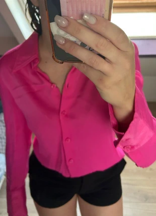 Roze blouse satijn, merk: Zara, staat: Nieuw zonder prijskaartje, maat: S / 36 / 8, € 10,00, € 11,20 inclusief Kopersbescherming
