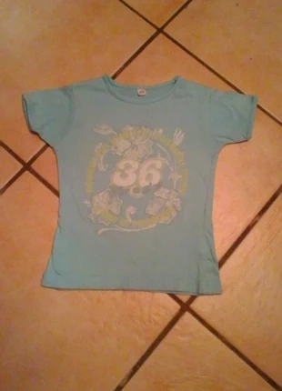 Tee shirt turquoise 100% coton,motifs chiffres, zustand: Sehr gut, größe: 4 Jahre / 104, 1,00 €, 1,75 € inklusive Vinted-Käuferschutz