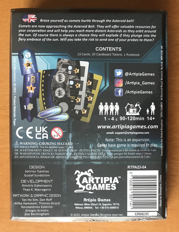 Ceres: Comets - Espansione Expansion - Gioco da tavolo Board game - Artipia Games - 2023 - New Nuovo 2