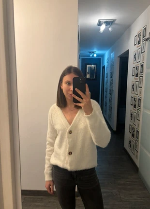 Gilet blanc cosy – très bon état / gilet tendance, état: Très bon état, taille: S / 36 / 8, 9,00 €, 10,15 € Protection acheteurs incluse