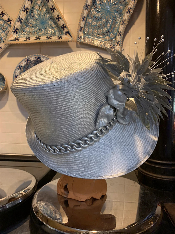 Philip Treacy OBE silver wedding hat. Vinted