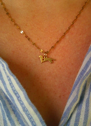 Petit chien d'amour 🌟 teckel 🌟 coeur ajouré 🌟 collier acier inoxydable ajustable réglable, brand: acier inoxydable, condition: Very good, €8.00, €9.10 includes Buyer Protection Pro