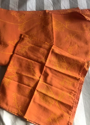 Nappe orange et 4 serviettes, condition: Very good, €8.00, €9.10 includes Buyer Protection
