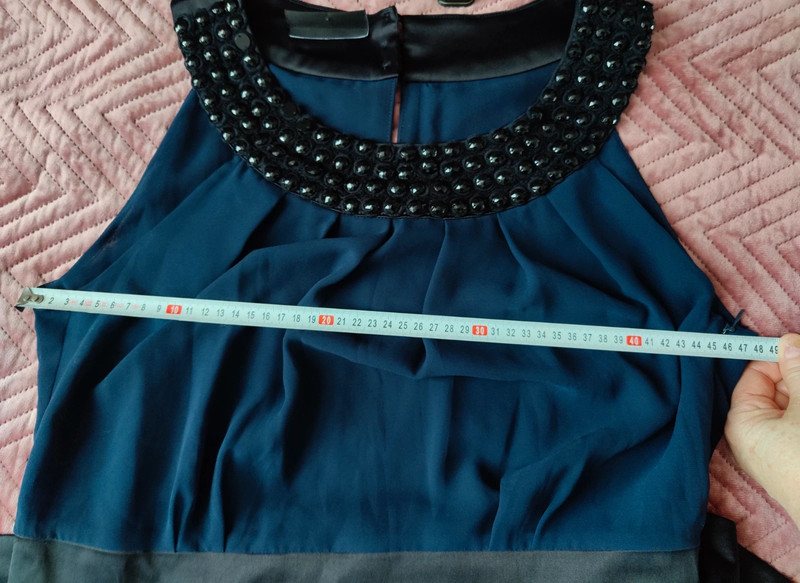 Blauw zwart jurkje Frans Molenaar 3