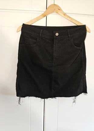 H&M Black Denim Skirt with Frayed Hem Size 12, brand: H&M, condition: New without tags, size: L / 40 / 12, €10.00, €11.20 includes Buyer Protection