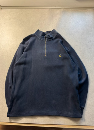 Half zip / 1/4 Zip Ralph Lauren col camionneur marine logo brodé jaune Taille XL (Unisexe), marque: Ralph Lauren, état: Très bon état, taille: XL, 29,00 €, 31,15 € Protection acheteurs (Pro) incluse