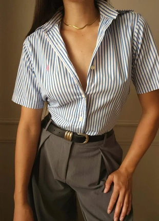 Chemise Ralph Lauren à rayure bleu et blanche Mixte - 100% Coton - Luxe, marca: Ralph Lauren, estado: Bueno, tamaño: M / 38 / 10, 49,99 €, 53,19 € Protección al comprador Pro incluida